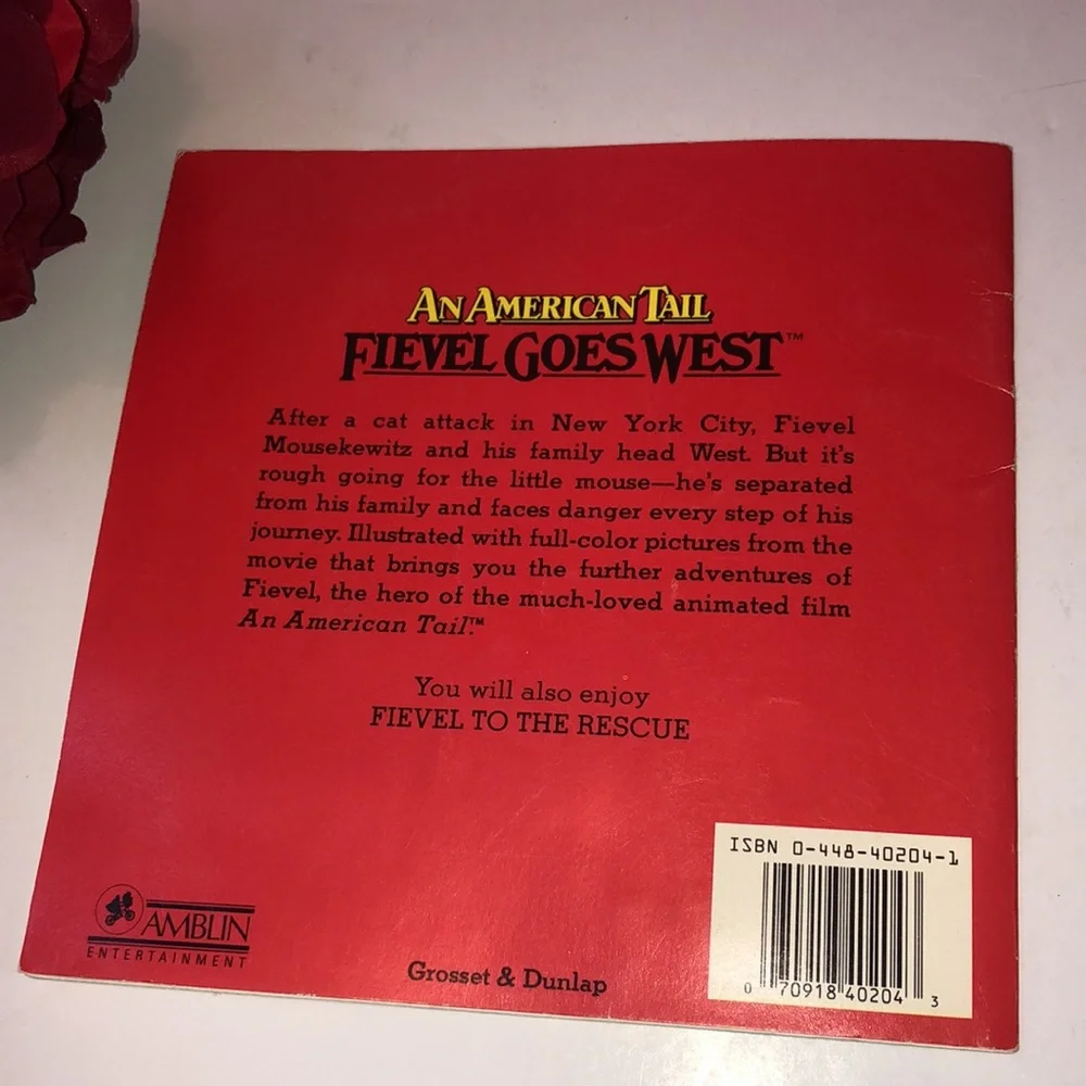 Fieval Goes West Book An American Tail FIEVAL GOES WEST Fieval JOURNEY